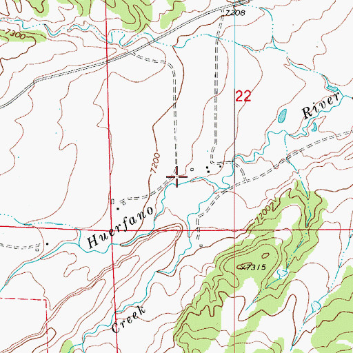 Topographic Map of Burns Ditch Number 2, CO