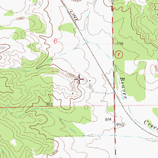 Topographic Map of Flying R Ranch, WI