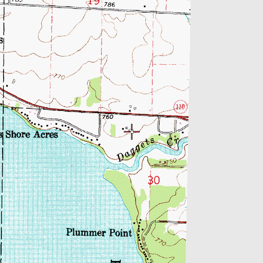 Topographic Map of Overton Farm, WI