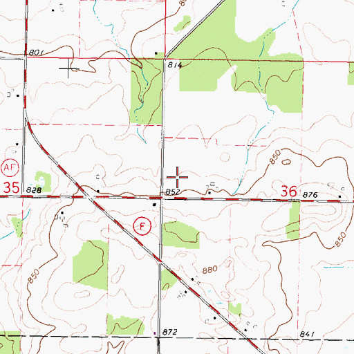 Topographic Map of Cattleleana Ranch, WI