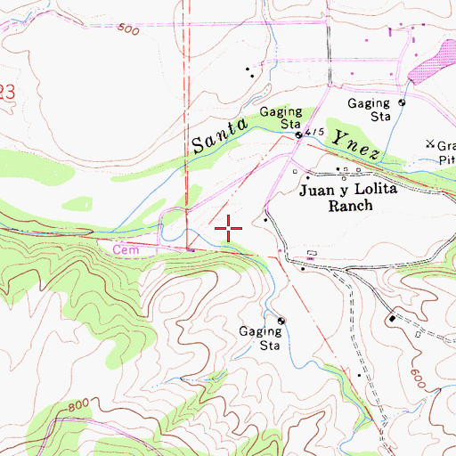 Topographic Map of Providence Farm, CA