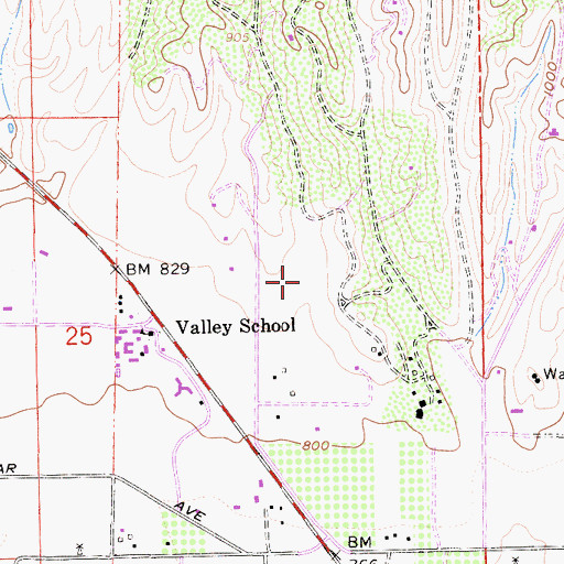 Topographic Map of M A Farms, CA