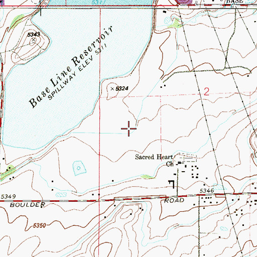 Topographic Map of Cottonwood Ditch Number 2, CO