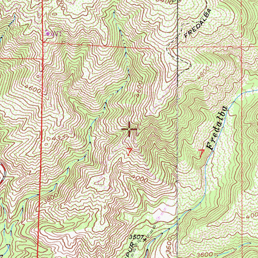 Topographic Map of Fredalba Trail, CA