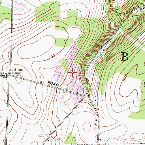 Topographic Map of Steuben Crushed Stone Quarry, NY