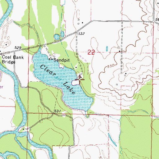 Topographic Map of Clear Lake Pit, IL