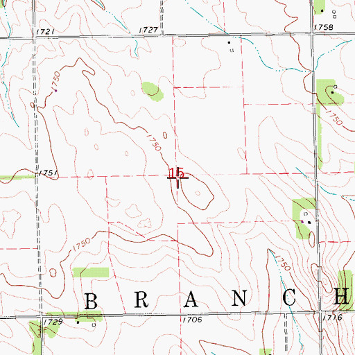 Topographic Map of Spring Branch 2 Election Precinct, NE