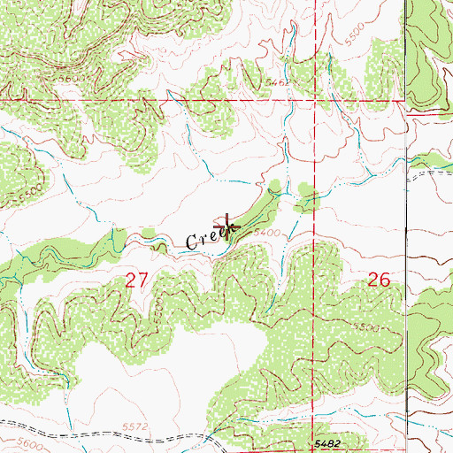 Topographic Map of Grout Ditch, CO