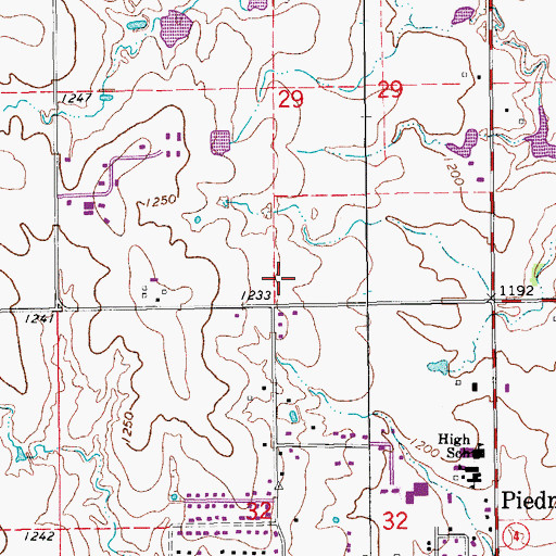 Topographic Map of Piedmont Primary Elementary School, OK