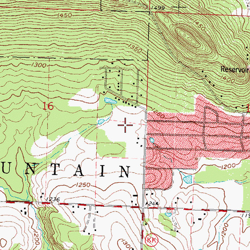 Topographic Map of South Mountain Elementary School, WI