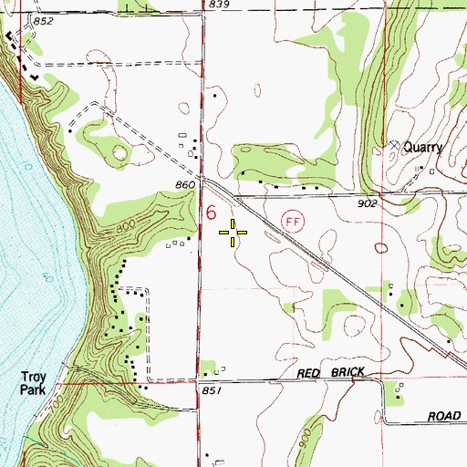 Topographic Map of River Crest Elementary School, WI