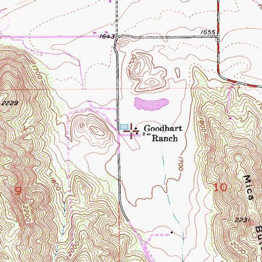 Topographic Map of Goodhart Ranch, CA