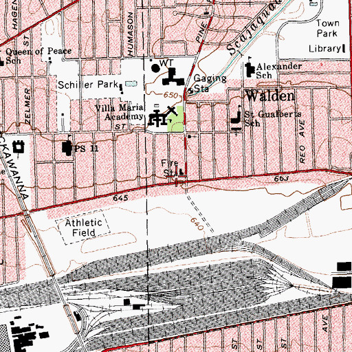 Topographic Map of Gethsemane Full Gospel Church, NY