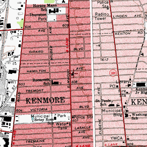 Topographic Map of Knox United Presbyterian Church, NY