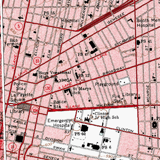 Topographic Map of Pentecostal Church of God, NY