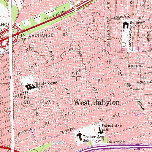 Topographic Map of Faith Bible Church, NY