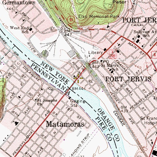 Topographic Map of Church of the Living God, NY