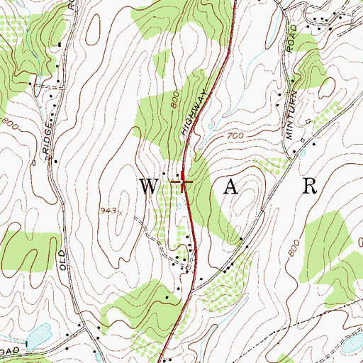 Topographic Map of Warwick Valley Church of the Nazarene, NY