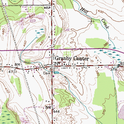 Topographic Map of Granby Center Methodist Church, NY