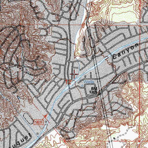 Topographic Map of Haskell Canyon, CA