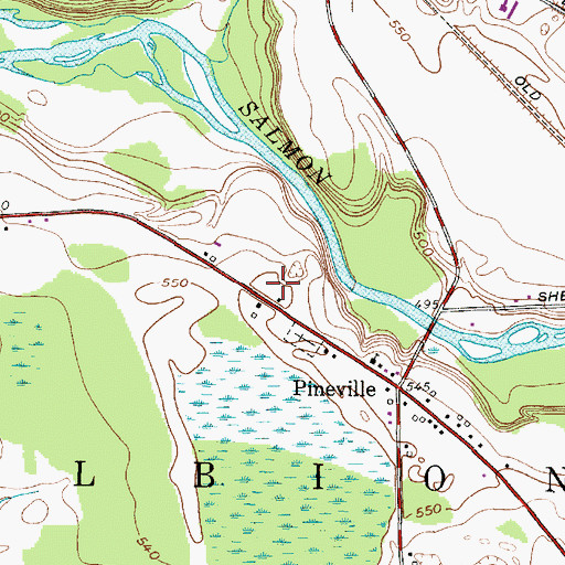 Topographic Map of Stoney's Pineville Campground, NY