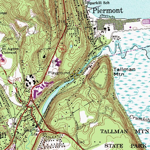 Topographic Map of Piermont Avenue Bridge, NY