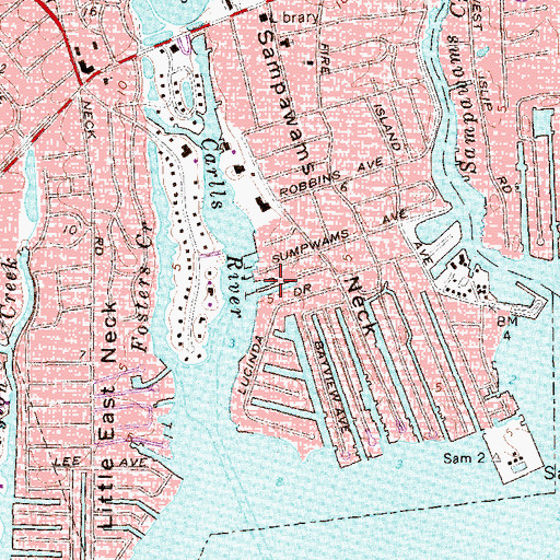 Topographic Map of Babylon Marina, NY