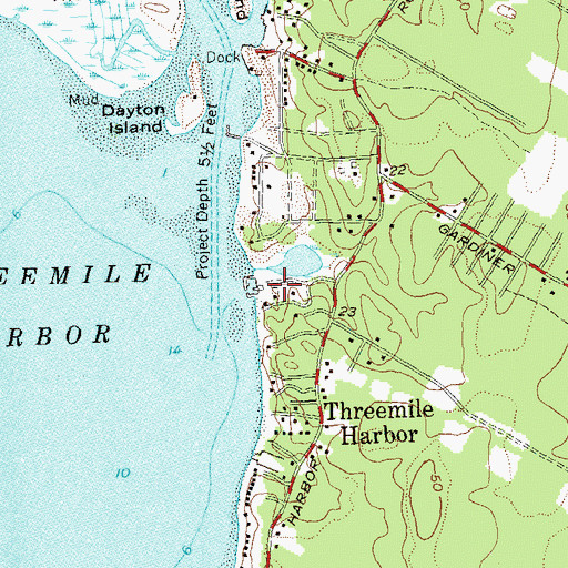 Topographic Map of East Hampton Point Marina, NY