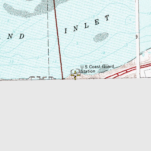Topographic Map of Robert Moses State Park Boat Basin, NY
