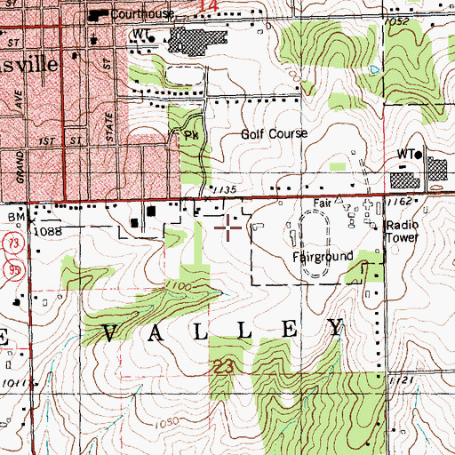 Topographic Map of Visions II School, WI