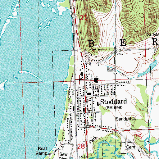 Topographic Map of Saint Matthews Lutheran School, WI