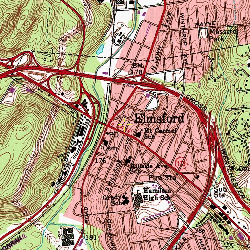 Topographic Map of Live Oak Engine Company 1, NY