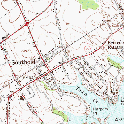 Topographic Map of Southold Fire Station, NY
