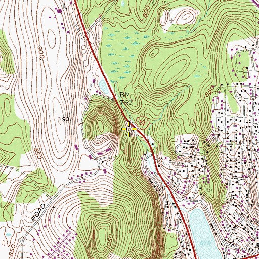 Topographic Map of Lake Carmel Volunteer Fire Department Station 1, NY