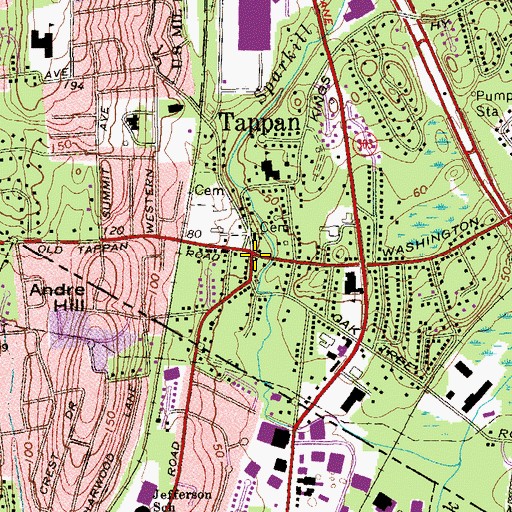 Topographic Map of Tappan Fire Department, NY