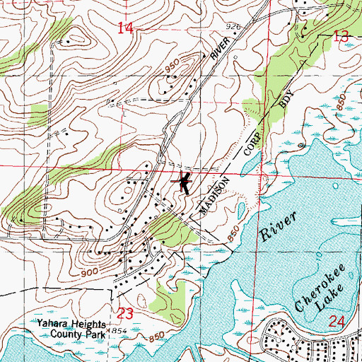 Topographic Map of Madison Country Day School, WI
