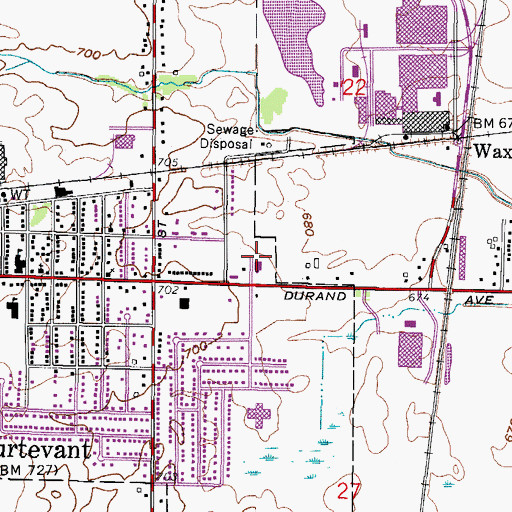 Topographic Map of Concordia Lutheran School, WI