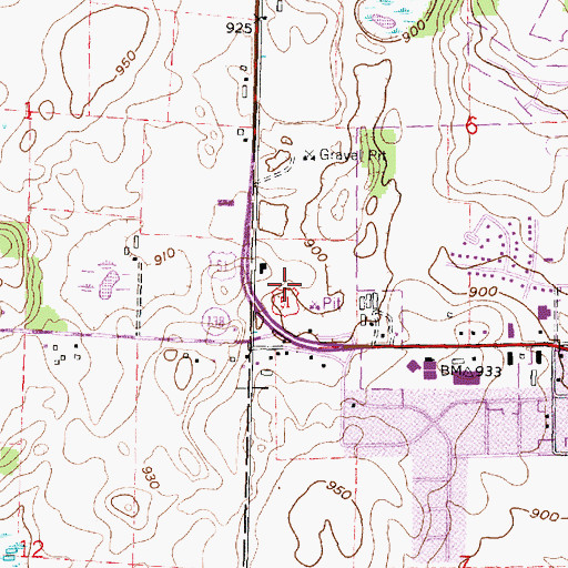 Topographic Map of Homme Youth and Family School, WI