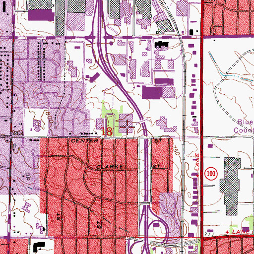 Topographic Map of Wauwatosa West High School, WI