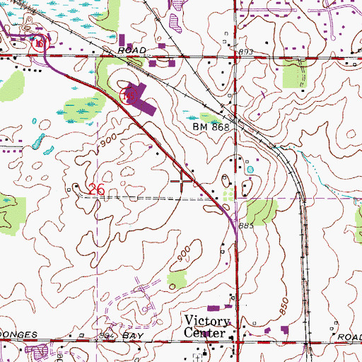 Topographic Map of Bethlehem Evangelical Lutheran School - North Campus, WI