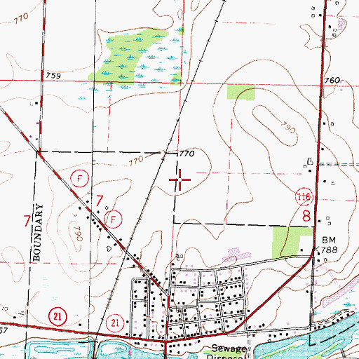 Topographic Map of Omro Elementary School, WI