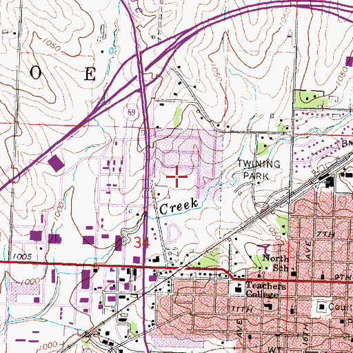 Topographic Map of Parkside Elementary School, WI