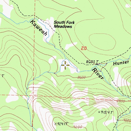Topographic Map of Hunter Creek, CA