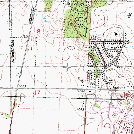 Topographic Map of Stoner Prairie Elementary School, WI