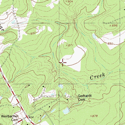 Topographic Map of Bat Cave Field, TX
