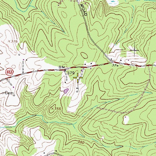 Topographic Map of Seven Gables Airport, VA