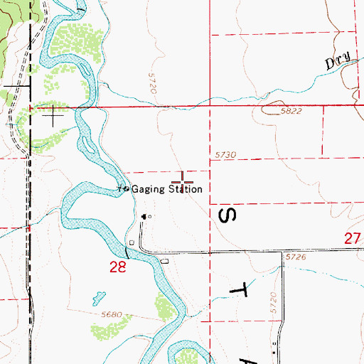 Topographic Map of Double L Ranch Airport, WY