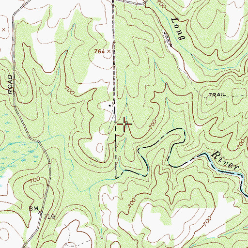 Topographic Map of Chigger Hill Airport, GA