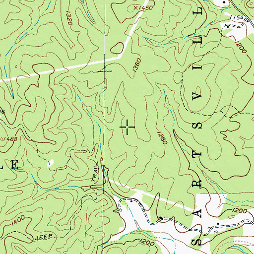 Topographic Map of Patton Valley Airport, NC