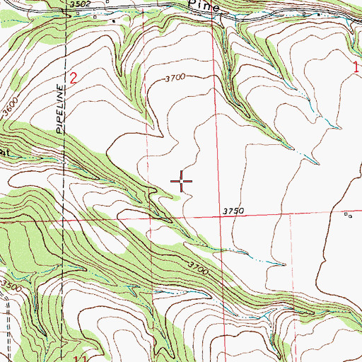 Topographic Map of Brier Patch Airport, MT